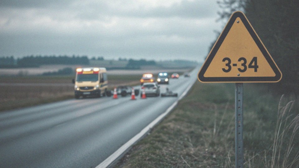 Co oznacza znak A-34: wypadek drogowy?
